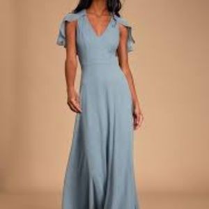 Lulu's kadence dress slate blue